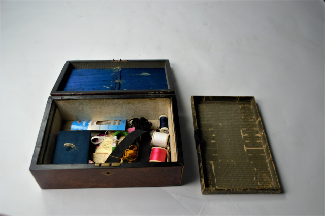 19th Century Burr Walnut Sewing Box
