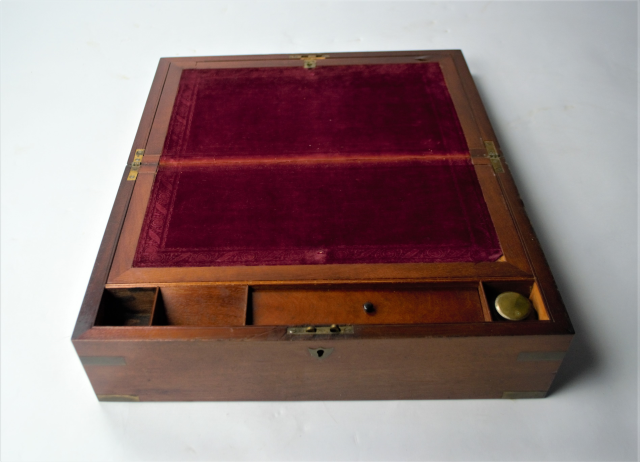 Mid 19th Century Writing Box with One Ink Pot,