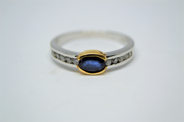 18ct Sapphire and Diamond Ring.