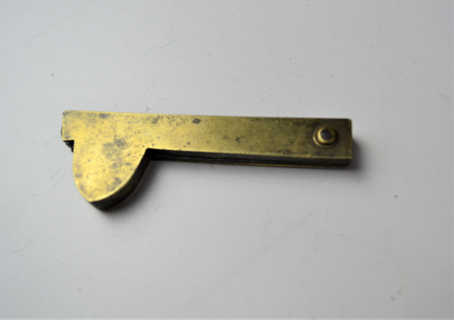 19th Century brass fleam knife by W. Searls.