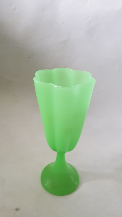 Large Art Deco Uranium Glass Vase.