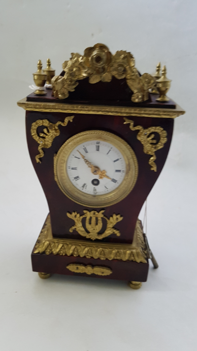 French Tortoiseshell And Gilt Metal Cased Clock