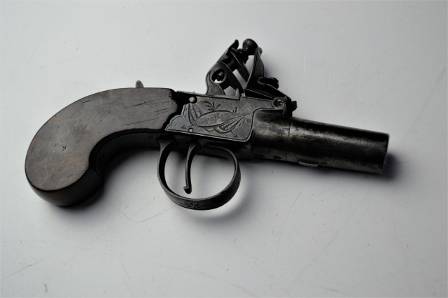 Flintlock Muff Pistol by Nock of London. [1790-1814]