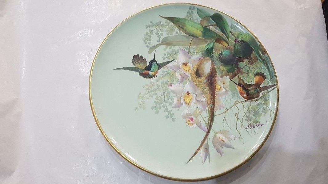 Hand Decorated Plate, Circa 1890.