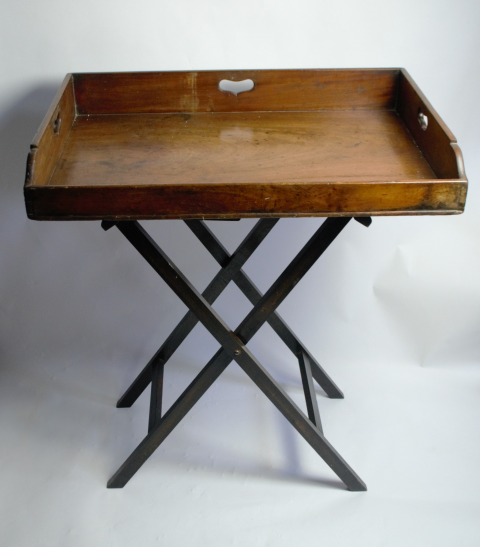 Large Edwardian Butlers Tray with Stand