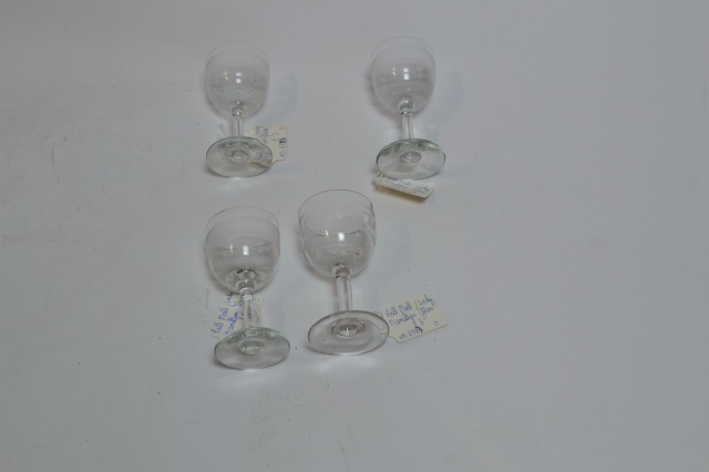 Set of 4 Pall Mall or Lady Hamilton Glass