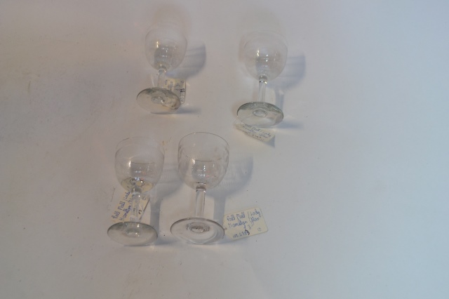 Set of 4 Pall Mall or Lady Hamilton Glass