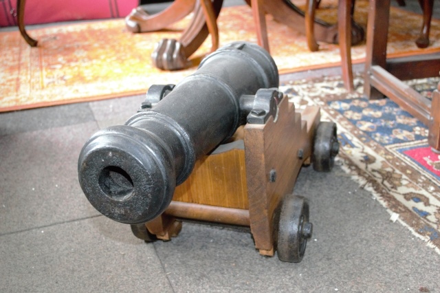 Reproduction Cast Iron Cannon. 