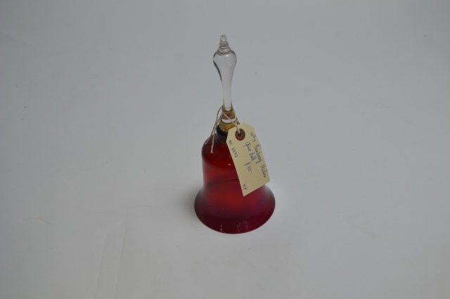 19th Century Cranberry Nailsea Glass Bell