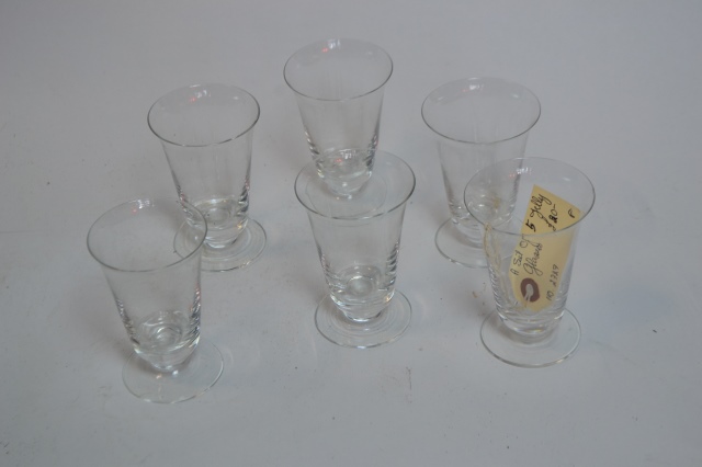 A Set of Six Victorian Jelly Glasses