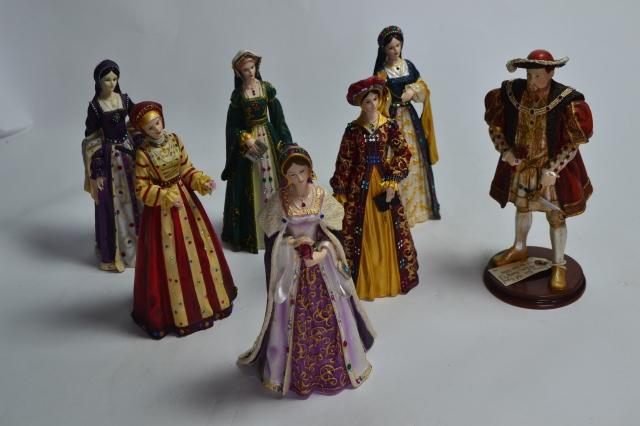 Henry VIII and Six Wife Figurines.