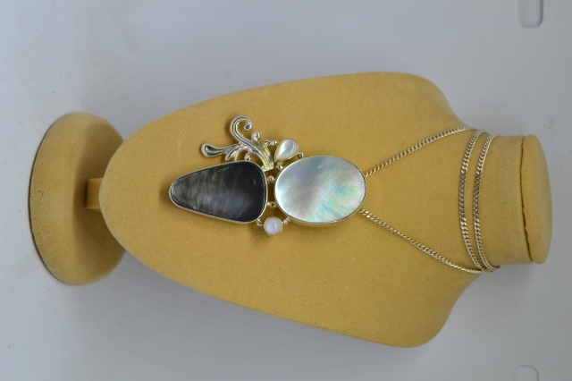 925 Silver Necklace with Abalone