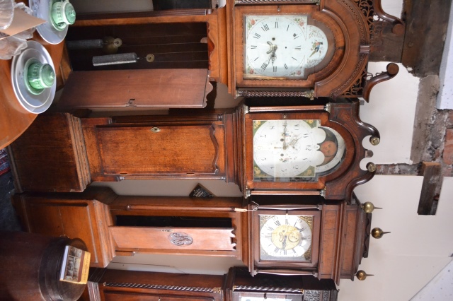Eight Day Oak Long Cased Clock by Grocot Holywell.