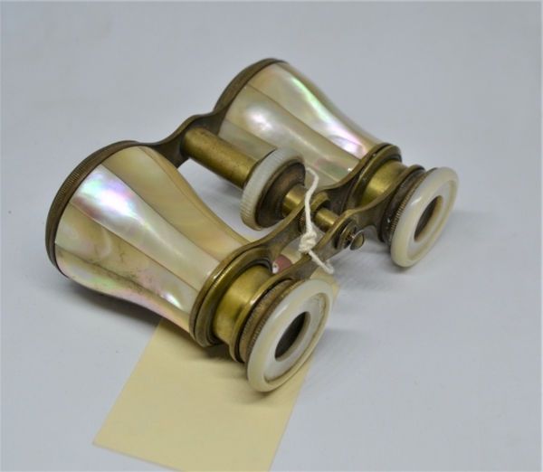 19-20th C. Mother Of Pearl And Brass Opera Glasses
