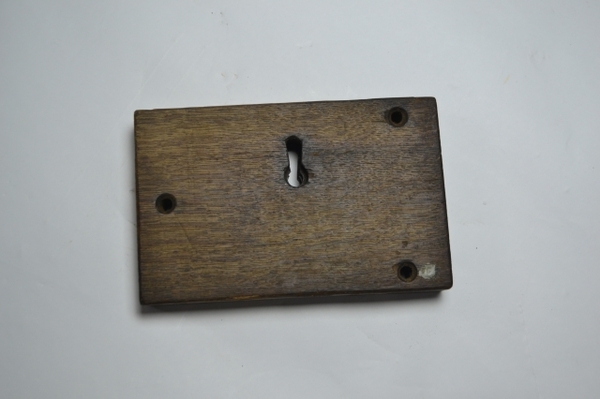 Wooden door lock 19th century with key
