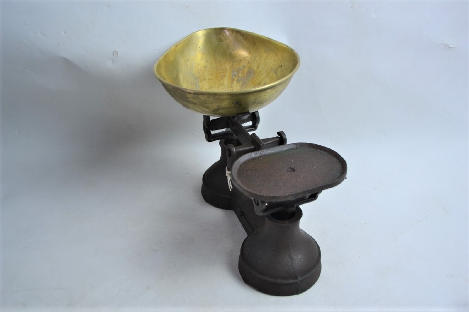 A Pair Of Vintage Kitchen Scales With Brass Pan