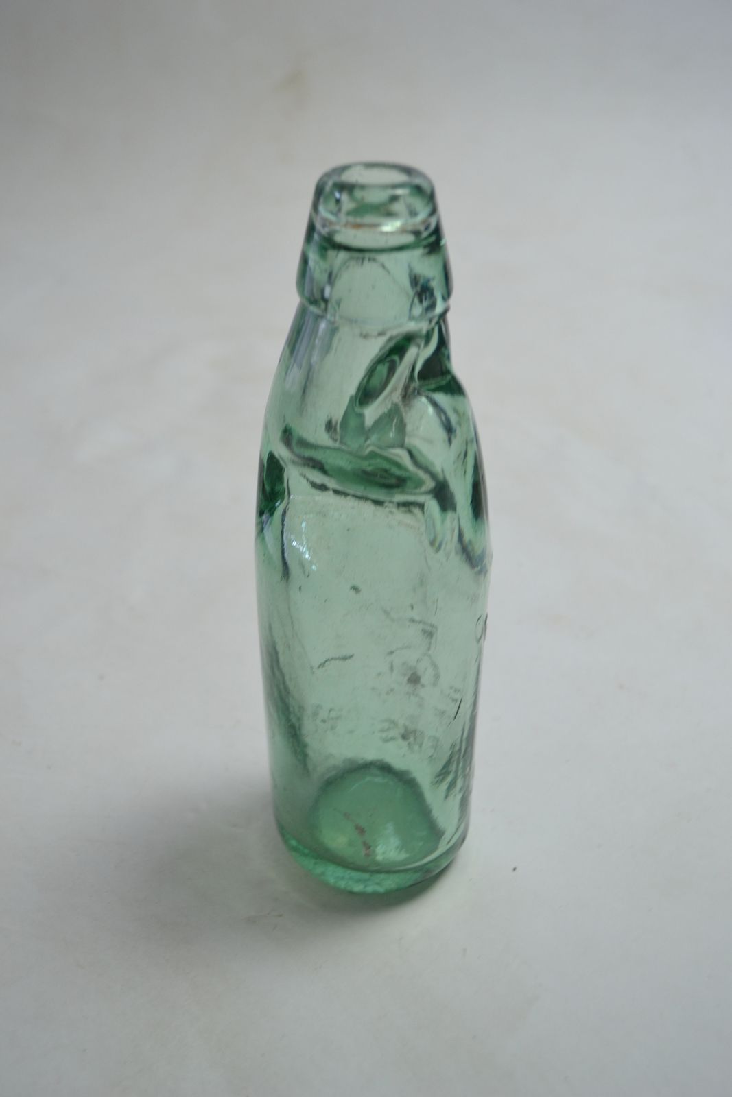 Late Victorian Green Glass Soda Bottle