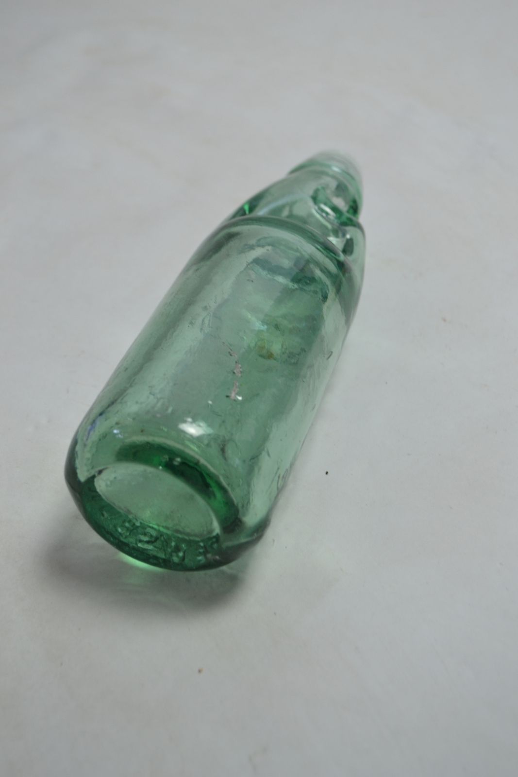 Late Victorian Green Glass Soda Bottle