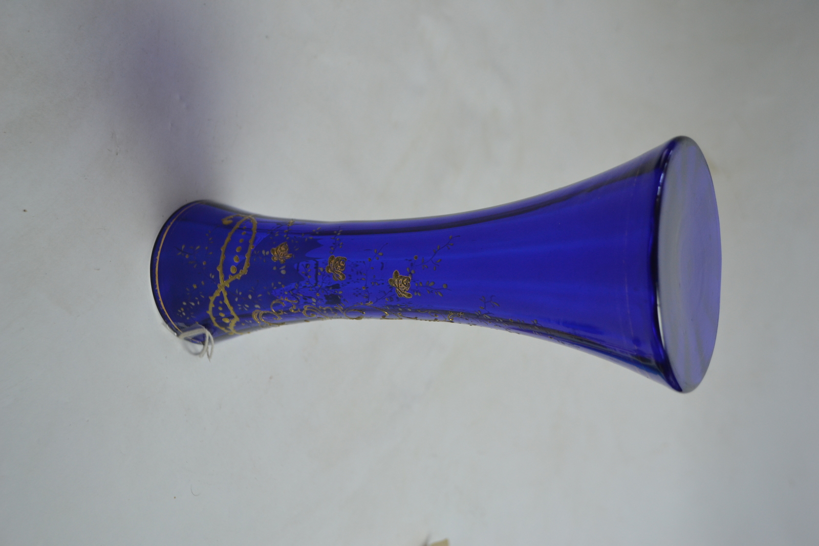 19th Century Bohemian Blue Enamel Vase