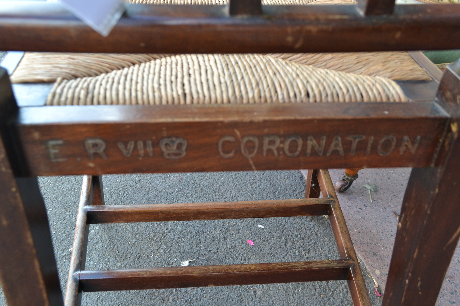 Edward VII Coronation Mahogany Chair