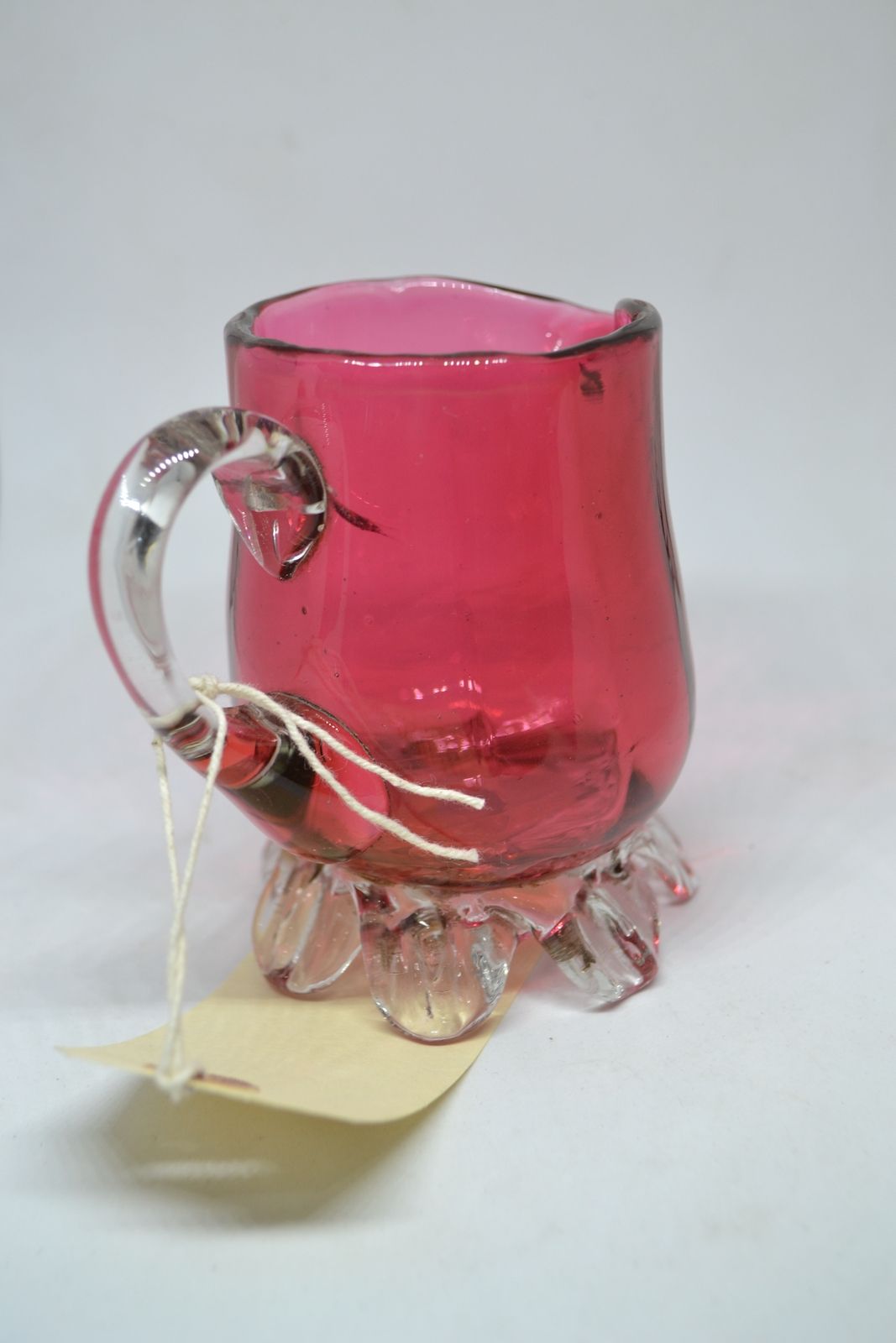 A Cranberry Milk Jug, circa 1860.