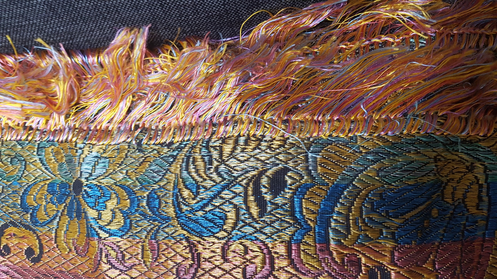 Paulo Sossini Vintage  Italian Designer Hand Woven Silk Tapestry