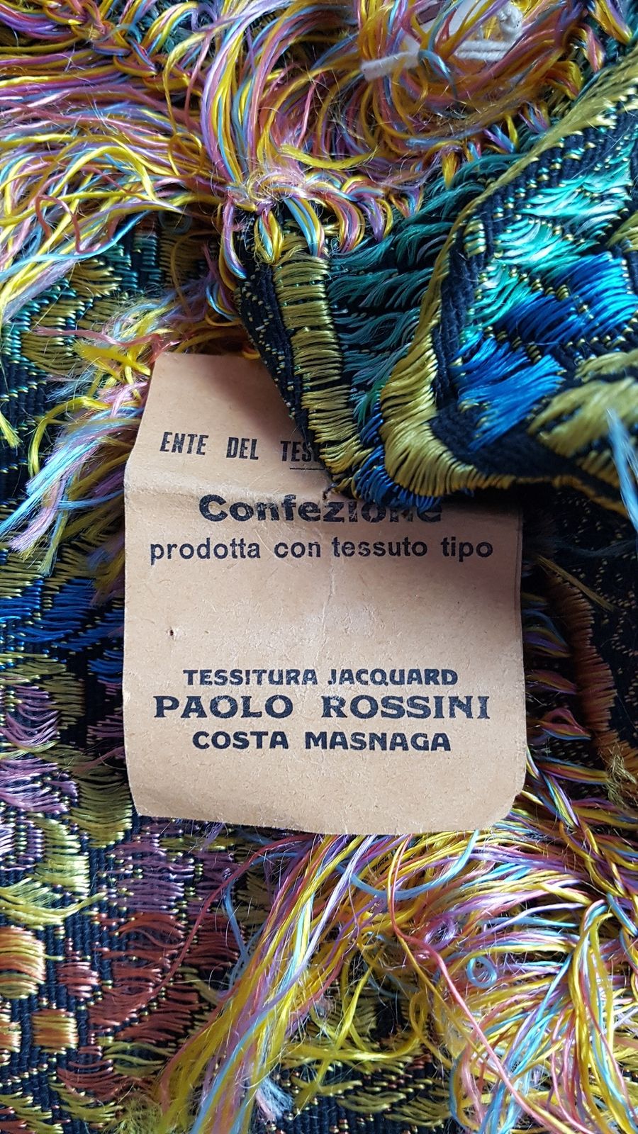 Paulo Sossini Vintage  Italian Designer Hand Woven Silk Tapestry