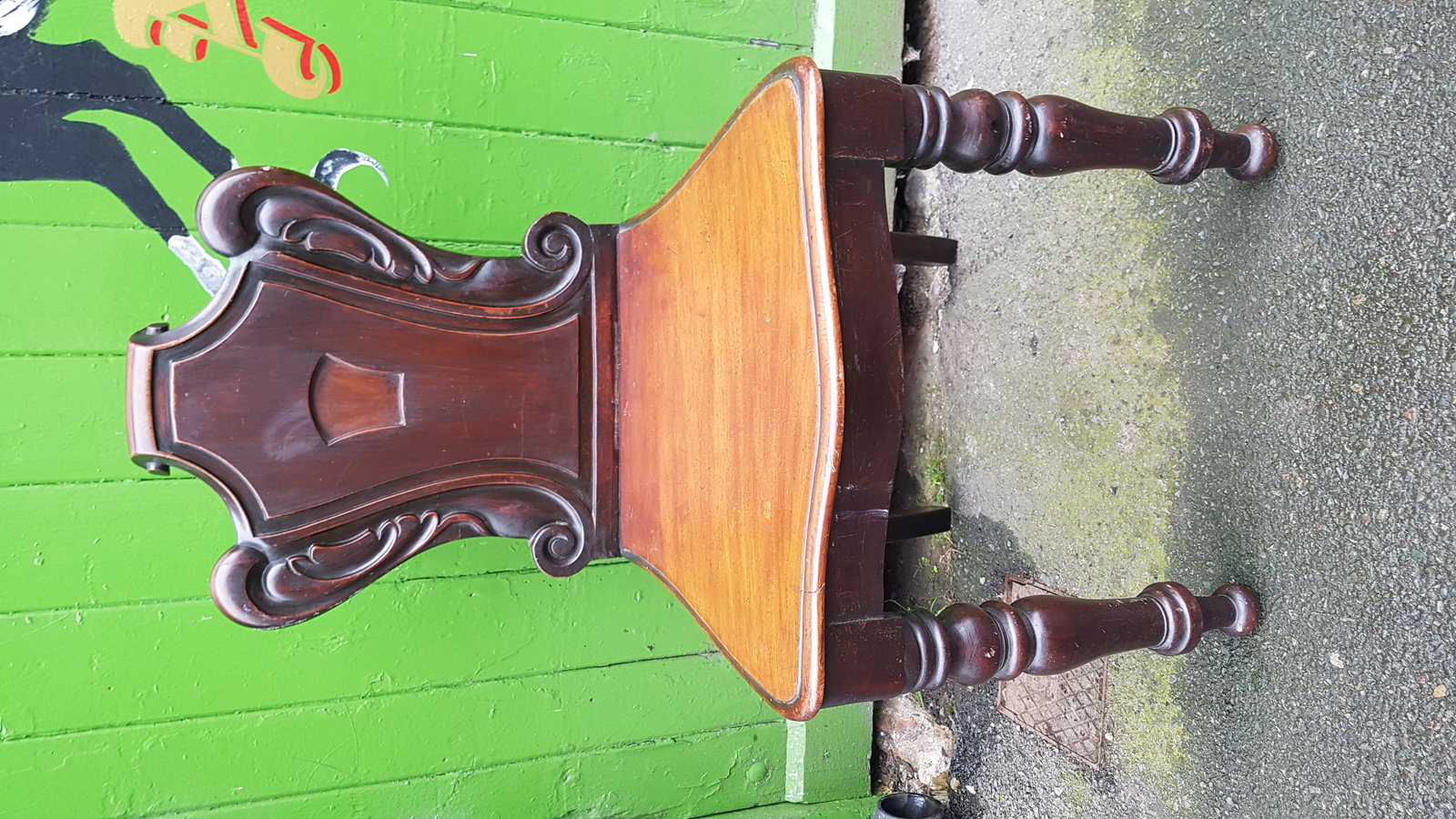 A Victorian Mahogany  Hall Chair