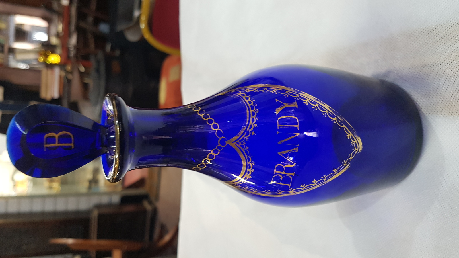 Rare 19th Century Bristol Blue Decanter