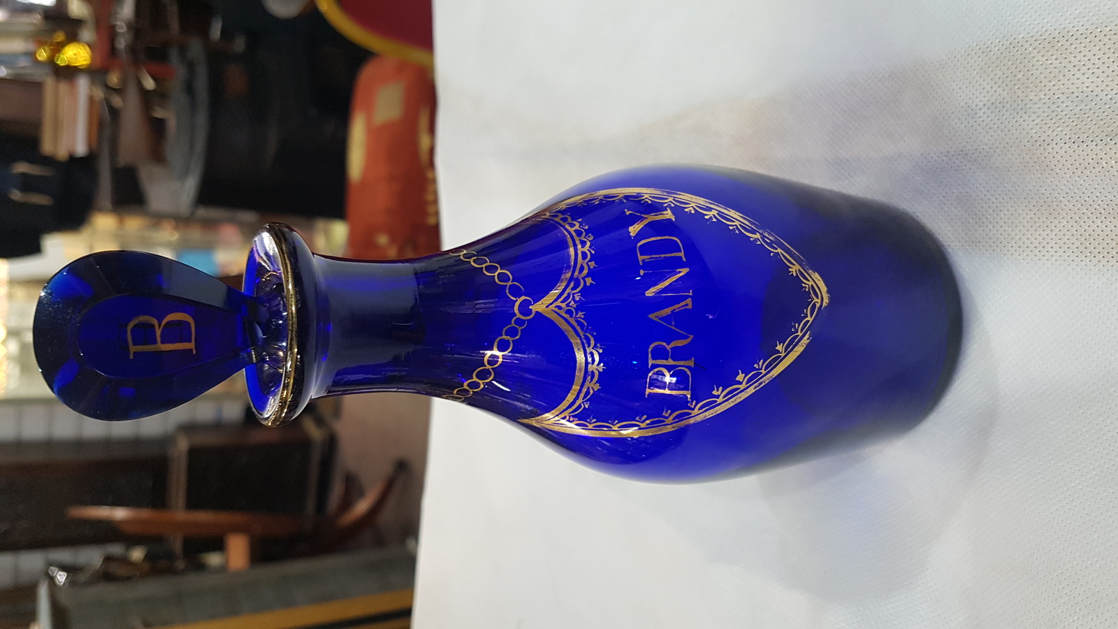 Rare 19th Century Bristol Blue Decanter