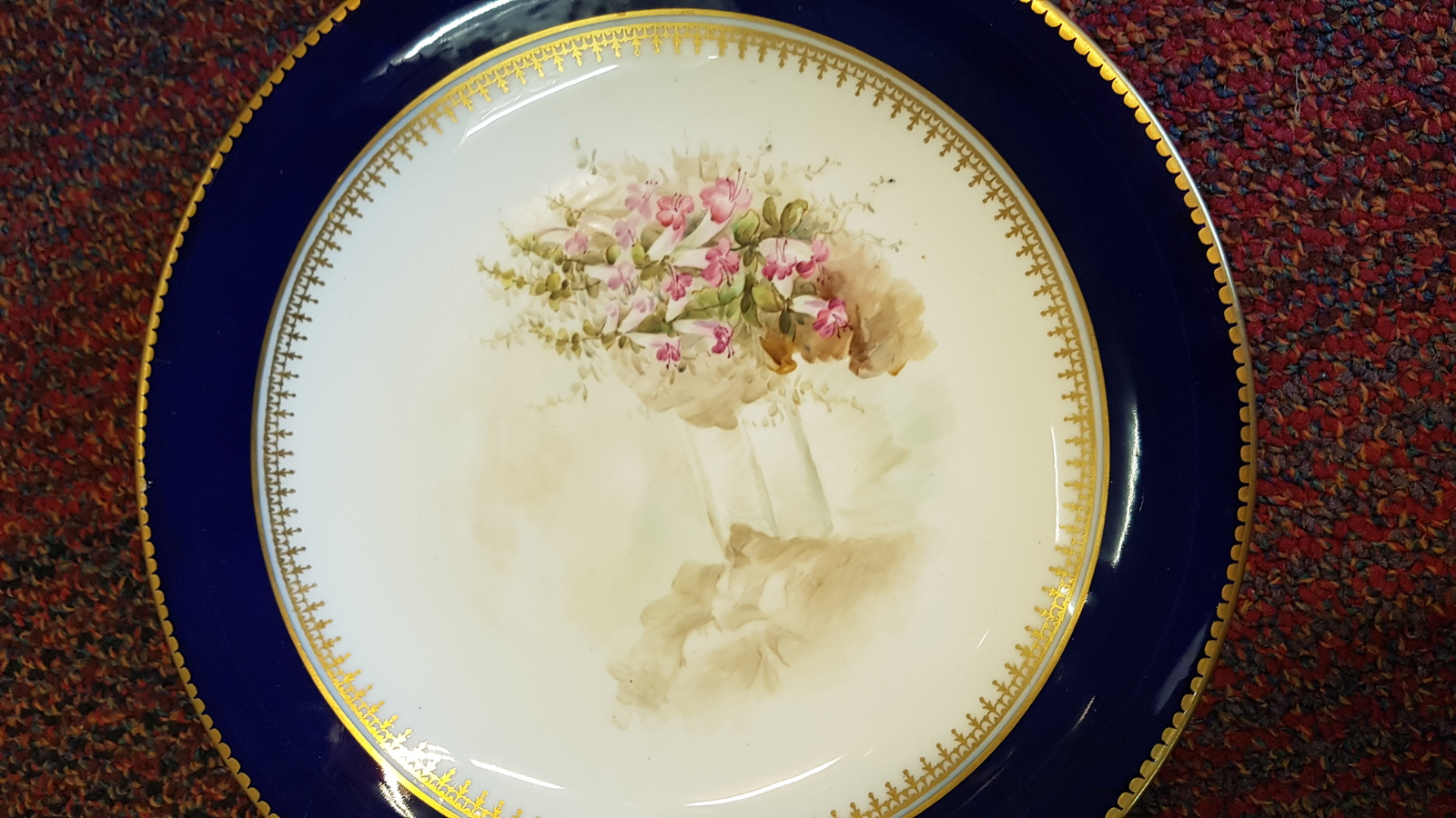 19thC. Handpainted With Wild Flowers, Grainger&#39;s Worcester Plate