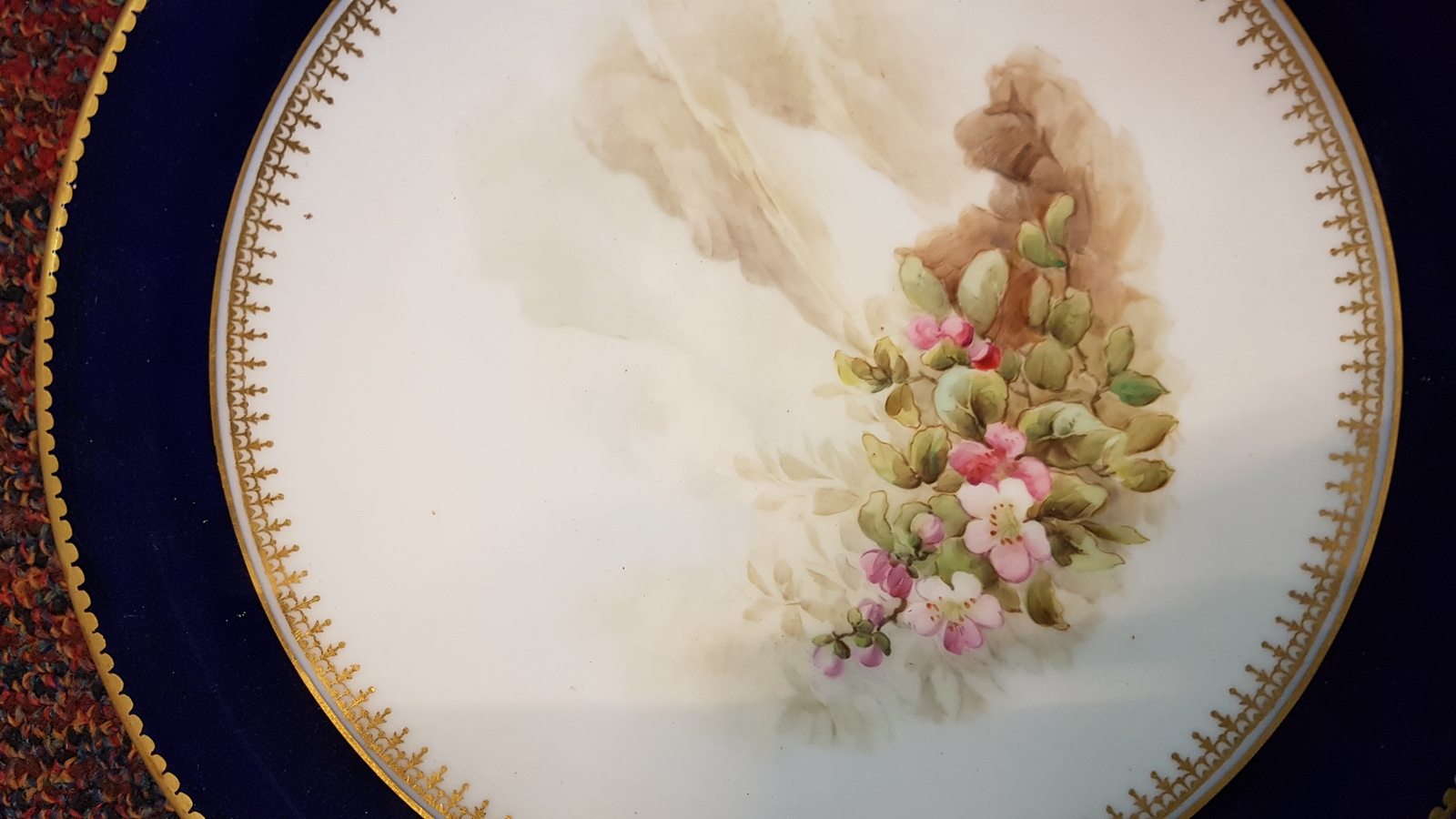 19thC. Handpainted With Wild Flowers, Grainger&#39;s Worcester Plate