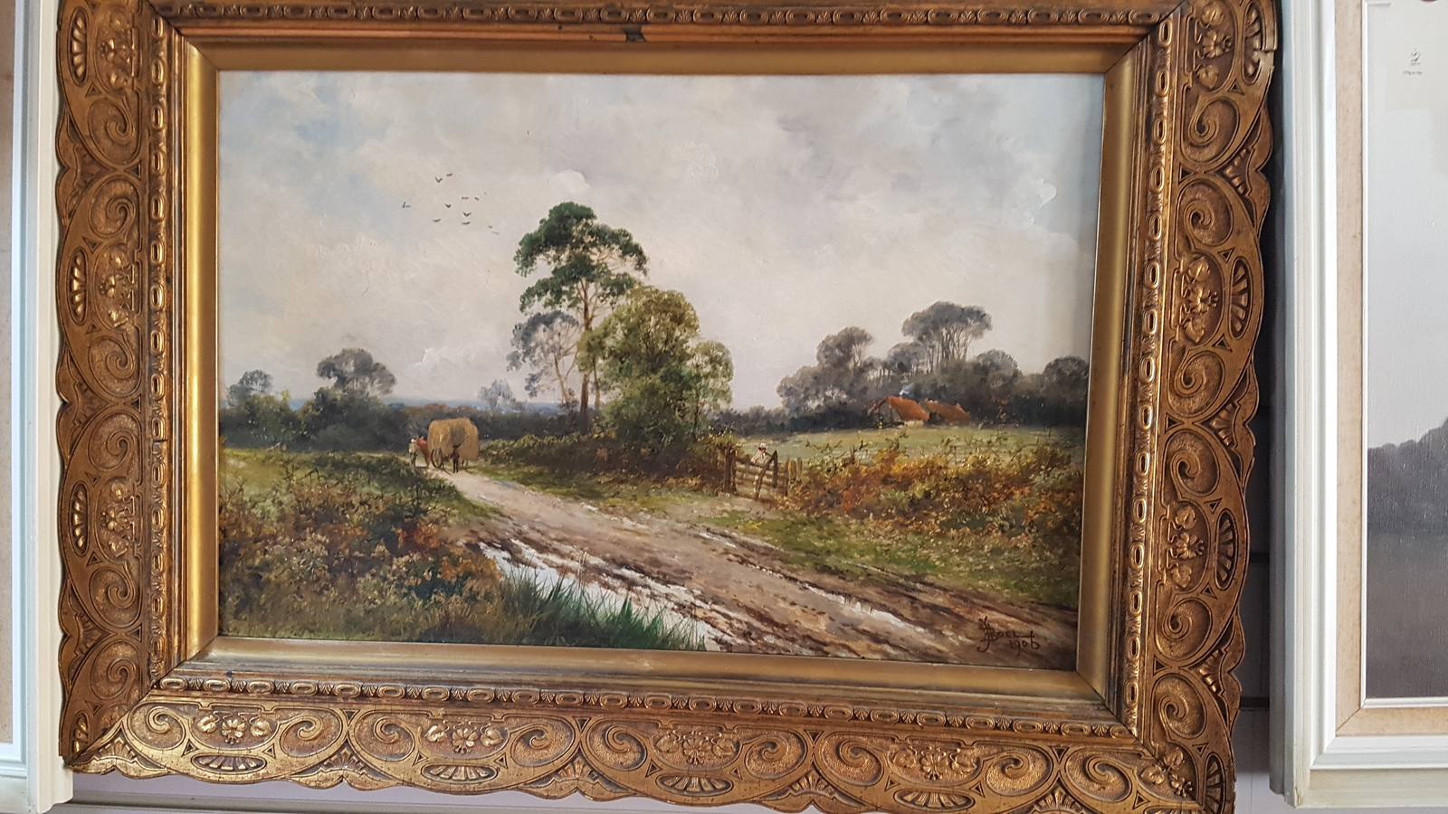 An Early 20th C  Rural Landscape Oil Painting By John Boel,