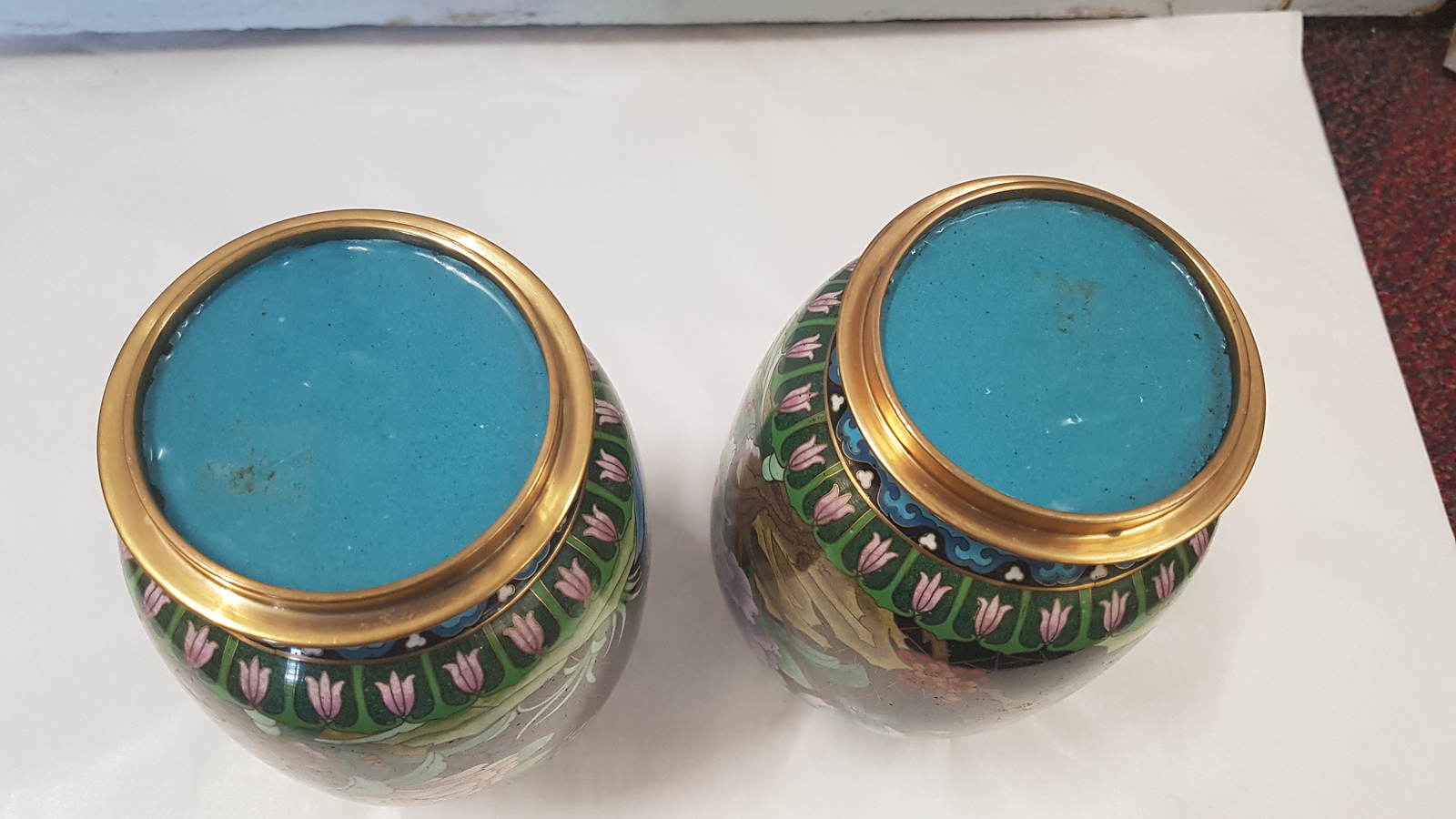 A Pair Of 20th Century Chinese Cloisonne Vases