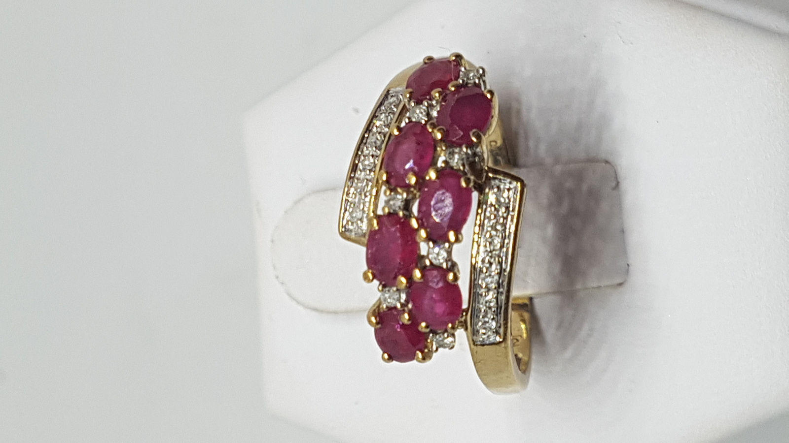 A 9ct Gold Ruby And Diamond Dress Ring