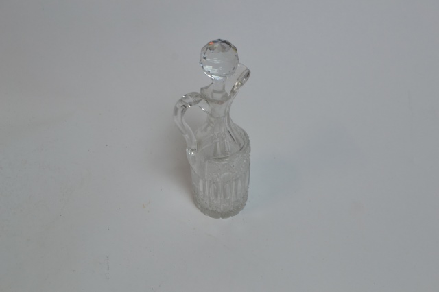 Cut Glass Vinegar Bottle.