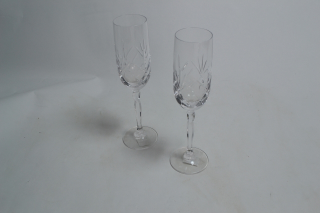 Pair of 20th Century Champagne Flutes.