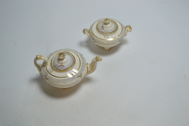 19th Century Teapot with Sugar Bowl.