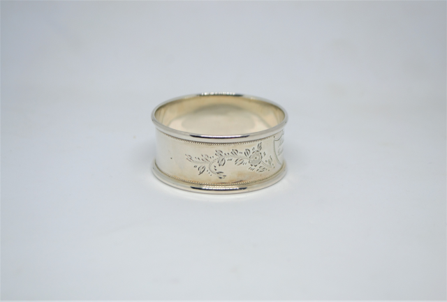 A Silver Napkin Ring.  Birmingham 1913 by Sydney & Co.