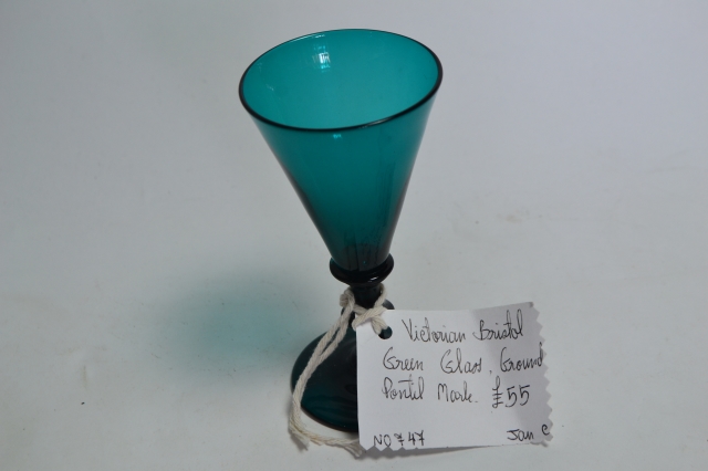 Victorian Bristol Green Glass