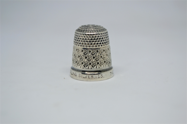 A Silver Thimble. Sterling Silver By H.G & Son.