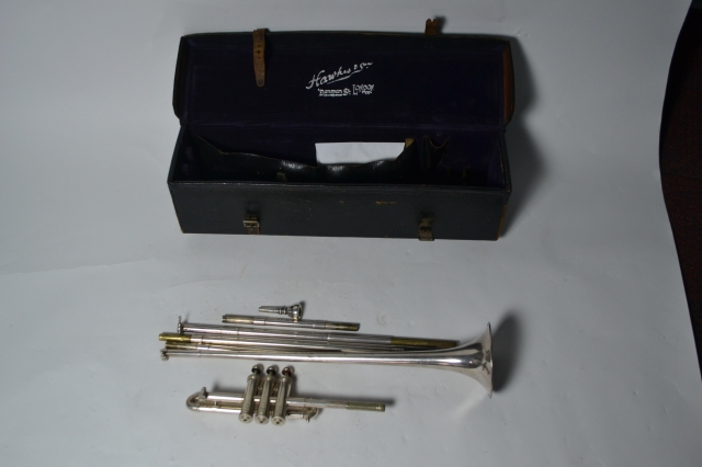 Hawks and Son's Fanfare Trumpet with Serial Number 43977