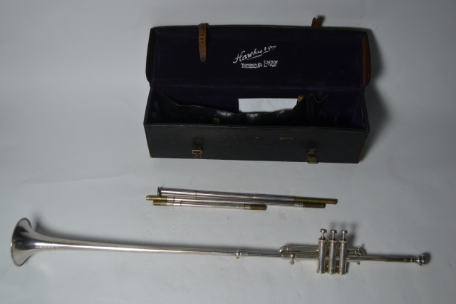 Hawks and Son's Fanfare Trumpet with Serial Number 43977