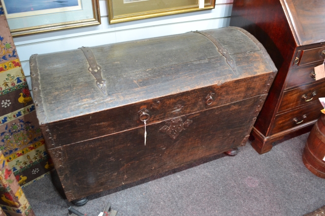 18th Century Continental Domed Top Coffer