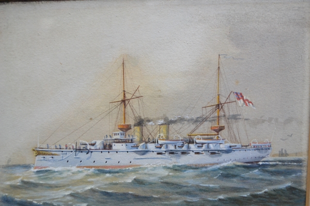 HMS Narcissus Watercolour Painting