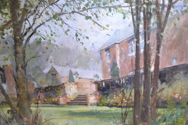 Pastel of Burton Manor by George Thompson