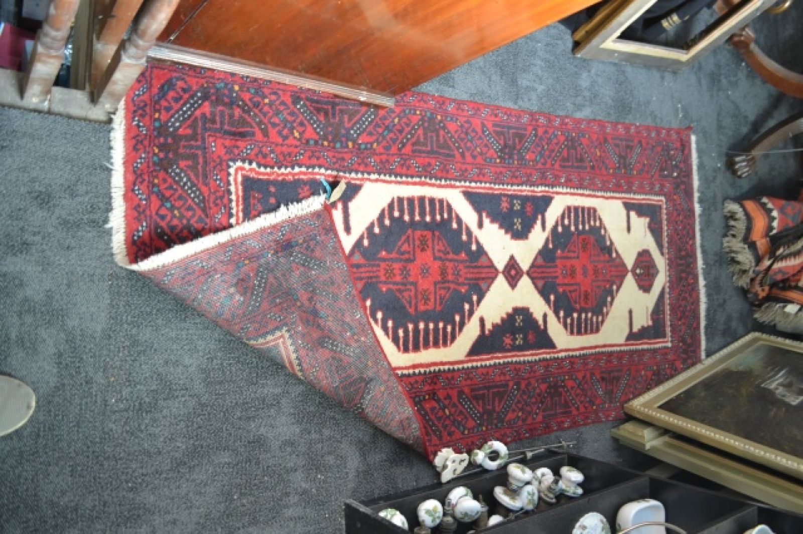 A large Afghan Carpet.
